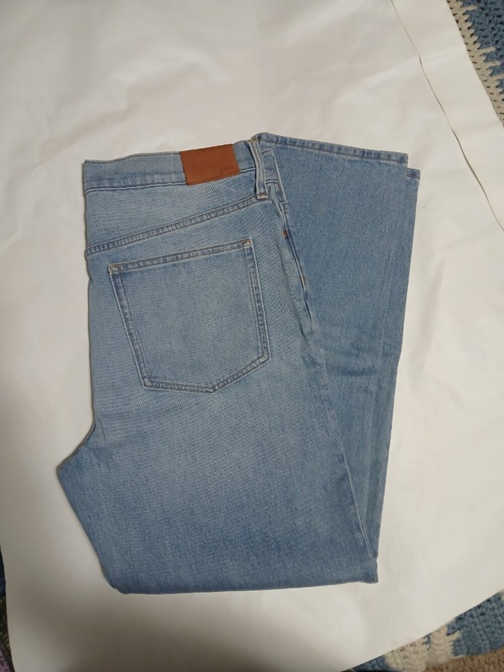 J. Crew Women's 31T High Rise 90s Retro Classic Straight Leg Jeans Blue Denim
